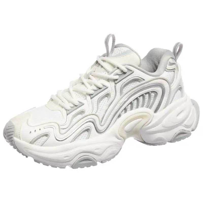 Anta Meteorite Cushioning Abrasion Resistant Cushioning, Wear Resistant Low top Casual Shoes Men's White Gray
