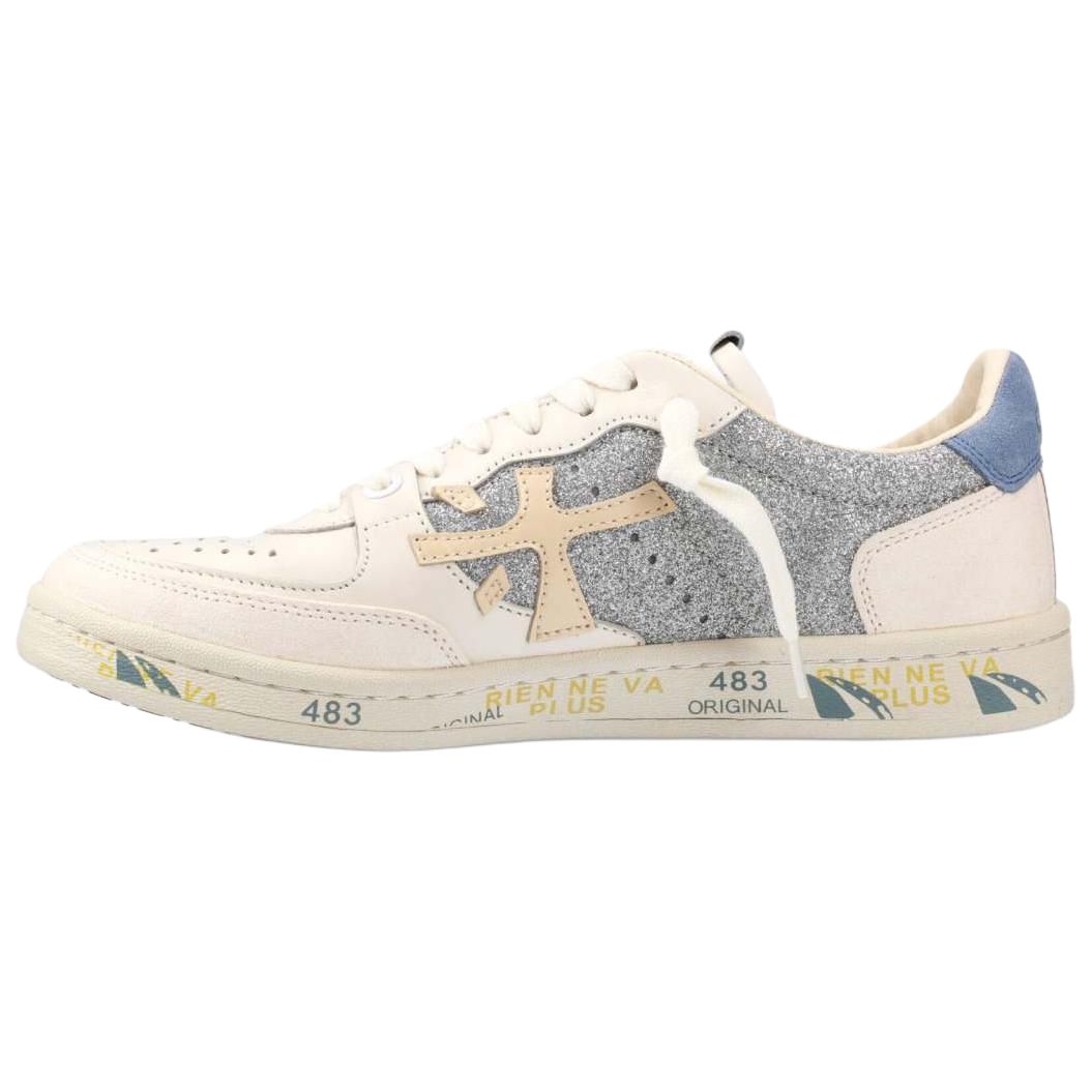 PREMIATA Cow Leather Low top Skateboard Shoes Women's Ecru