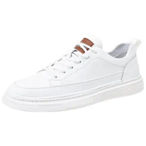 AOKANG microfiber leather white shoes, comfortable and versatile shoes, business casual leather shoes, non-slip, shock-absorbing, wear-resistant, lightweight and breathable, low-cut sneakers, men's style