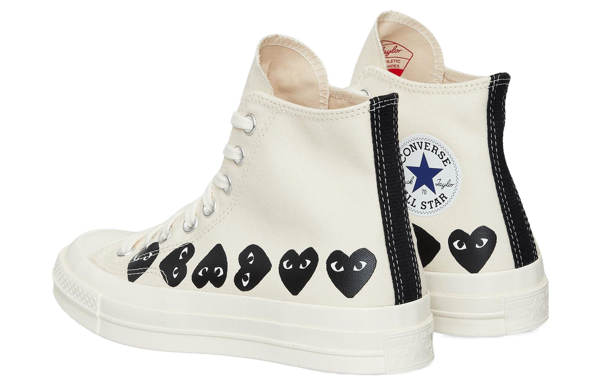 Converse x CDG Play Canvas High top Skateboard Shoes Unisex White