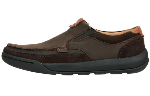Clarks Casual Leather Shoes Men's Low Top Dark Brown