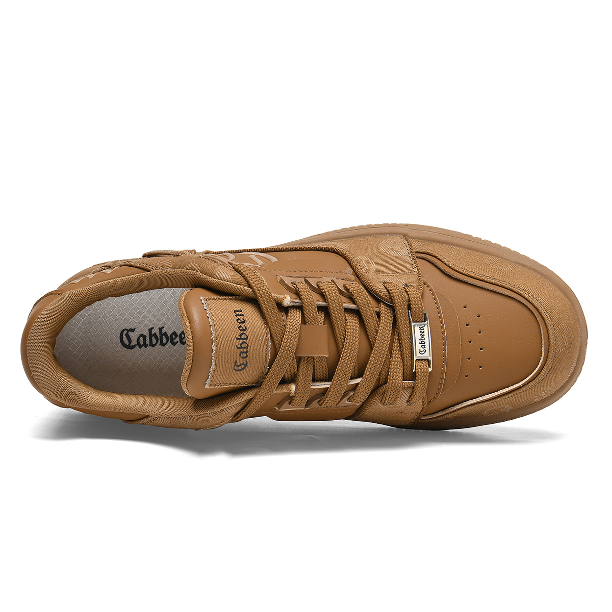 Cabbeen Paisley Textile, Synthetic Leather Breathable Low top Skateboard Shoes Men's Couple