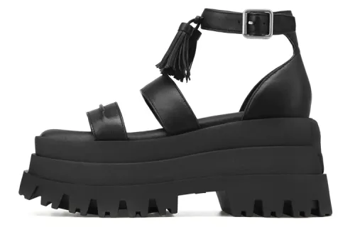 Naked Wolfe Dare One Strap Sandals 9cm Women's Black