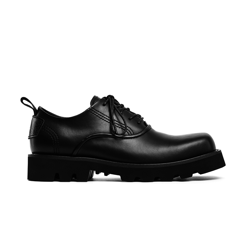 Kami Anger Microfiber Leather Casual Shoes Unisex Black