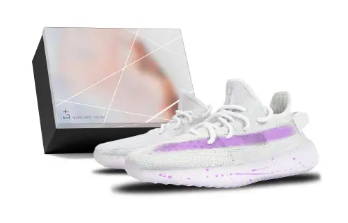 Adidas Originals Yeezy Boost 350 V2 Purple Starry Sea Abrasion Resistant Abrasion Resistant Low top Casual Shoes Unisex