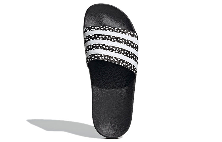 Женские шлепанцы adidas originals Adilette (черно-белые) — фото 5
