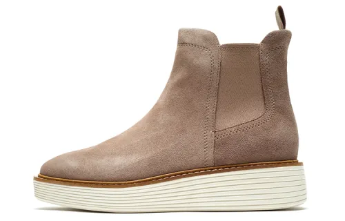 COLE HAAN Leather Short Chelsea Boots Women's Camel