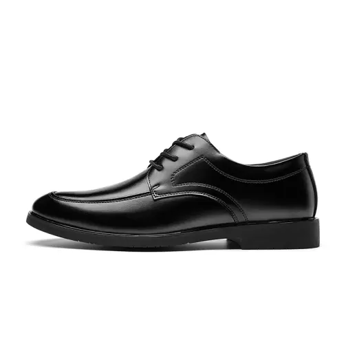 CARTELO Cow Split Leather Dress Shoes Men's Black