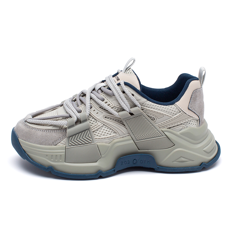 AGSDON Cow Split Leather Chunky Sneakers Unisex