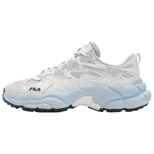 FILA Fern Sneakers Abrasion Resistant Low top Casual Shoes Women's White Gray Blue