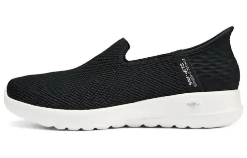 Skechers Abrasion Resistant Breathable Low top Walking Shoes Women's Black White