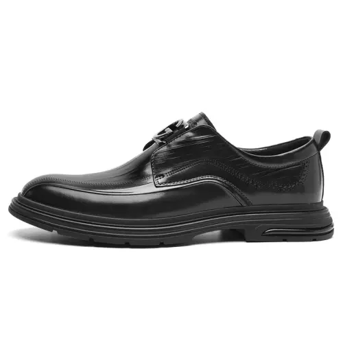 AOKANG cow leather, brogue, light luxury, fashion, yuppie, retro and breathable, business classic, comfortable, British style, trendy, wedding, versatile and casual, low-top temperament, workplace wear, daily commuting, formal leather shoes, black
