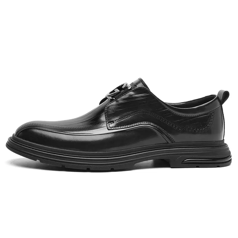AOKANG cow leather, brogue, light luxury, fashion, yuppie, retro and breathable, business classic, comfortable, British style, trendy, wedding, versatile and casual, low-top temperament, workplace wear, daily commuting, formal leather shoes, black