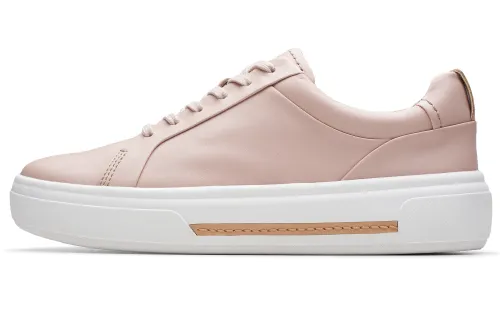 Clarks Cow Leather Low top Skateboard Shoes Women's Pink