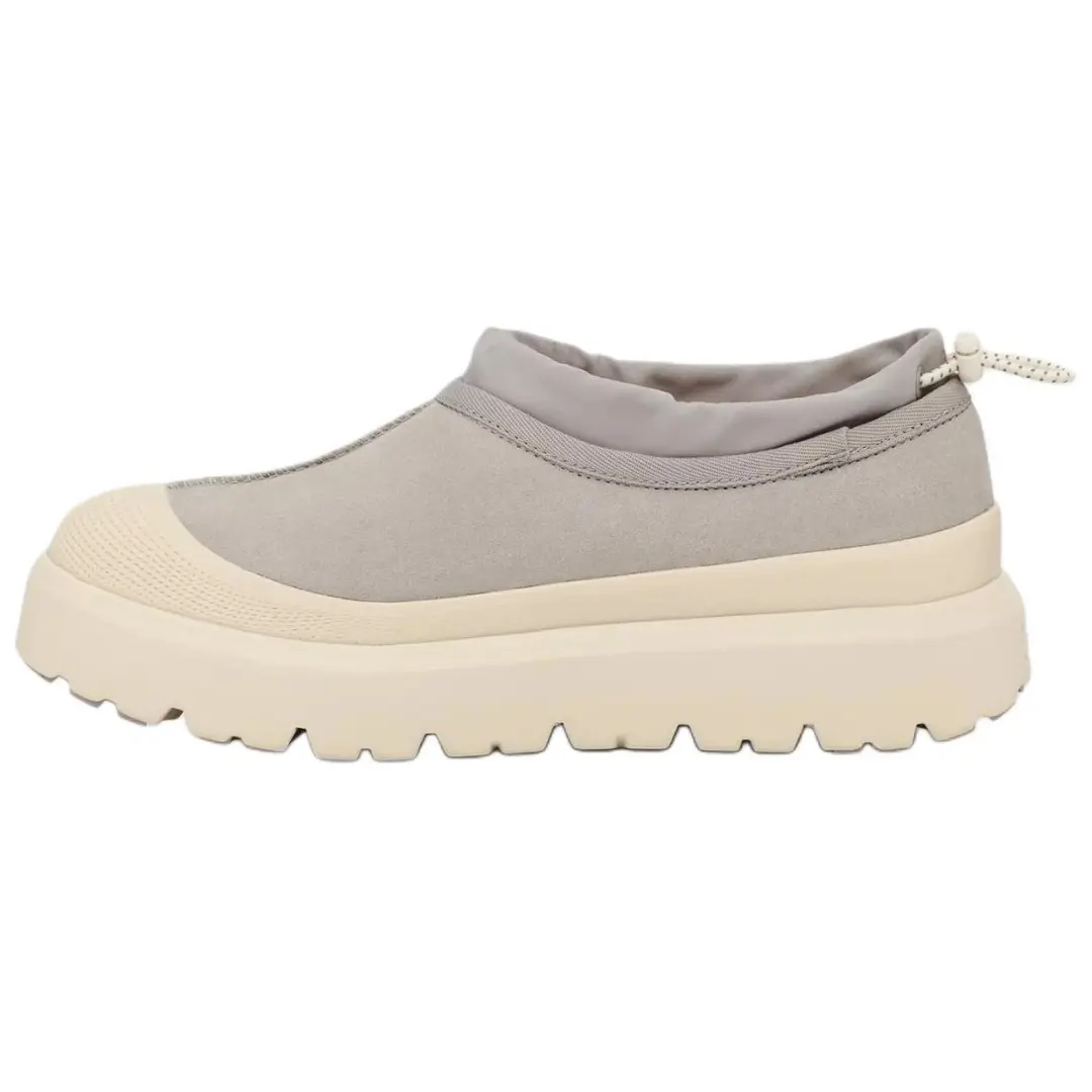 UGG Suede Waterproof Fleece Lined Round Tip Fashion Versatile, Colorful Shell Short Snow Boots Men's Beige