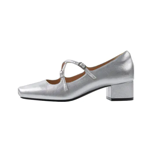 Marie Claire Sheepskin Chunky Heel Mary Jane Shoes Women's
