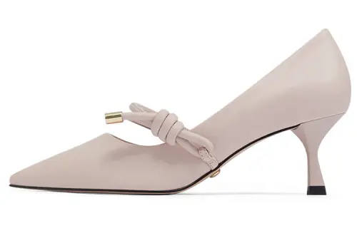 CHARLES&KEITH Sheepskin Slim Heel High Heels 6CM Women's Pink