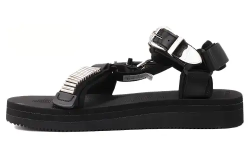 Suicoke Leather Beach Sandals Men's Black