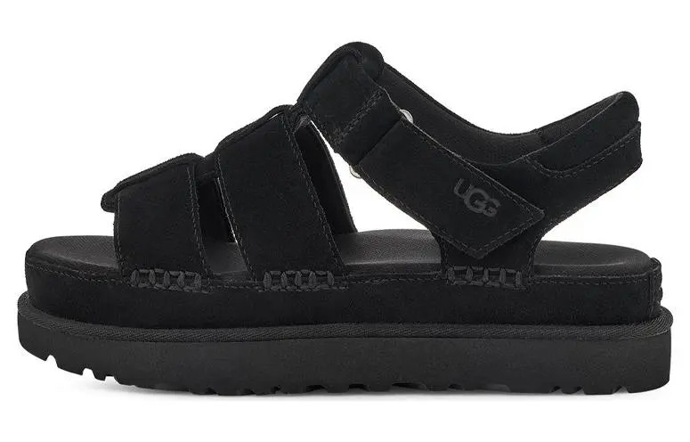 UGG Cow Split Leather Stylish Sandal Women's Black