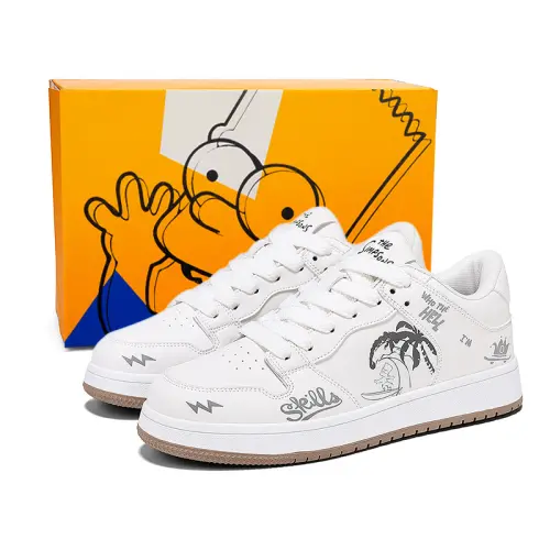 The Simpsons Slip Resistant, Abrasion Resistant, Lightweight, Breathable Low top Skateboard Shoes Unisex