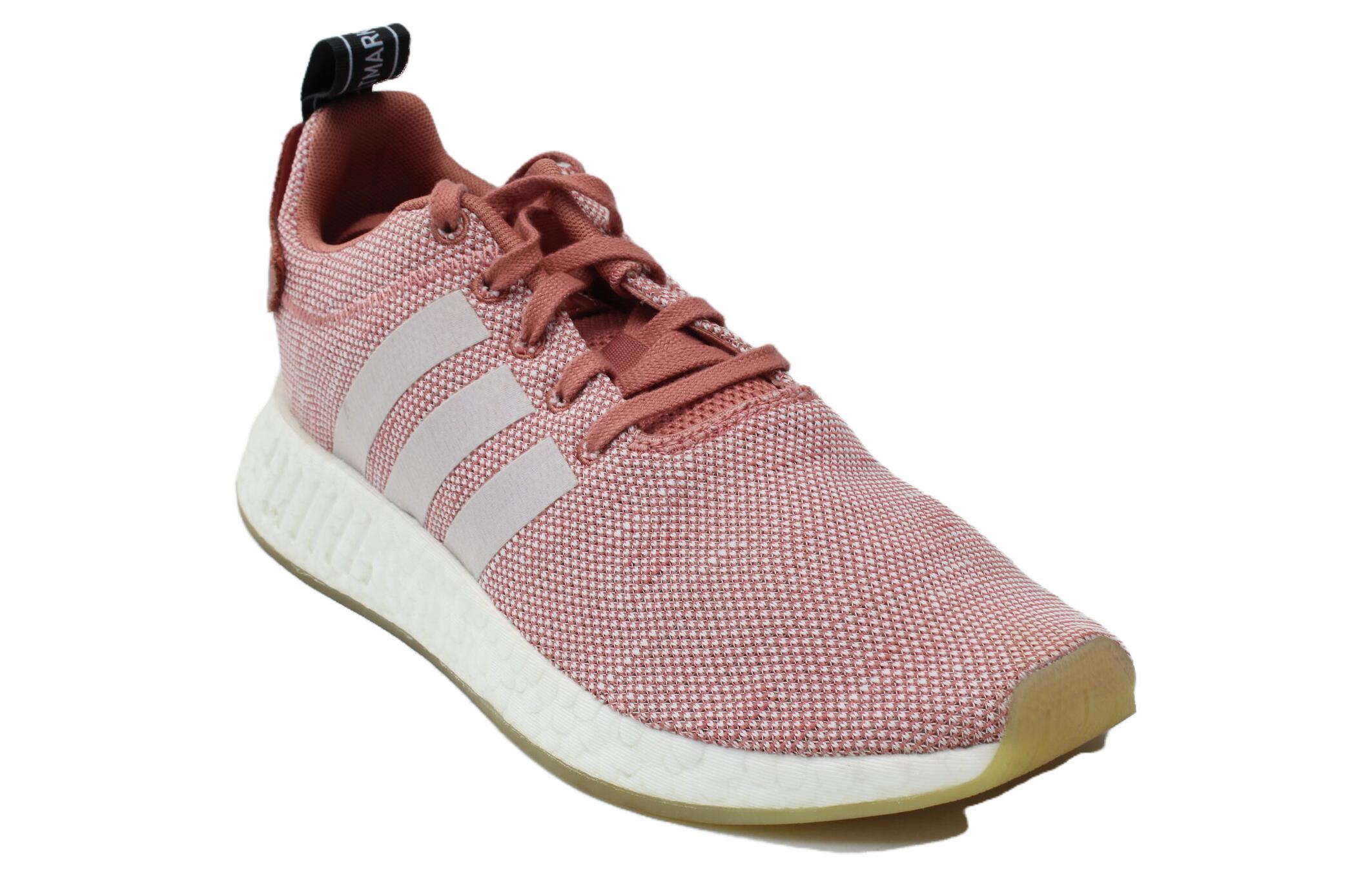 Женские кроссовки adidas originals NMD_R2 Ash Pink Logo (розово-белые) — Розовый / белый — фото 3