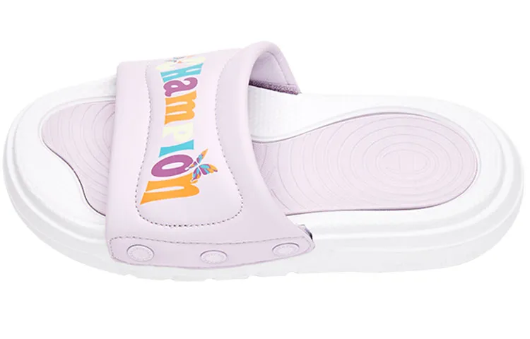 Champion Slide Switch Sports Slippers Women's White Purple