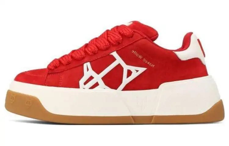 Naked Wolfe Sound Suede Low top Skateboard Shoes Women's Red