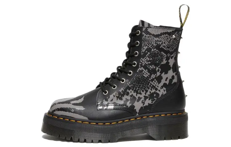 Dr. Martens Dr.Martens Jadon Boot Animal Clash Leather Platforms 'Black'