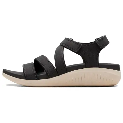 Clarks Fabric Beach Sandals Women's Black
