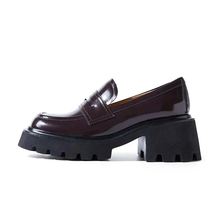 Marie Claire Loafers 6CM Women's Truffle Wine Brown