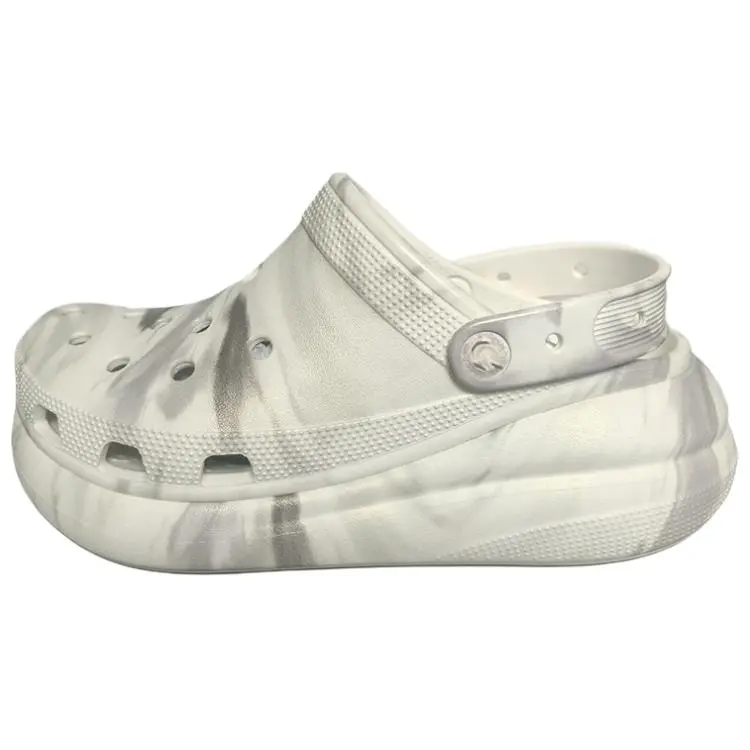 Crocs Crush Pearlized Marble Clog Clogs Unisex Gray White