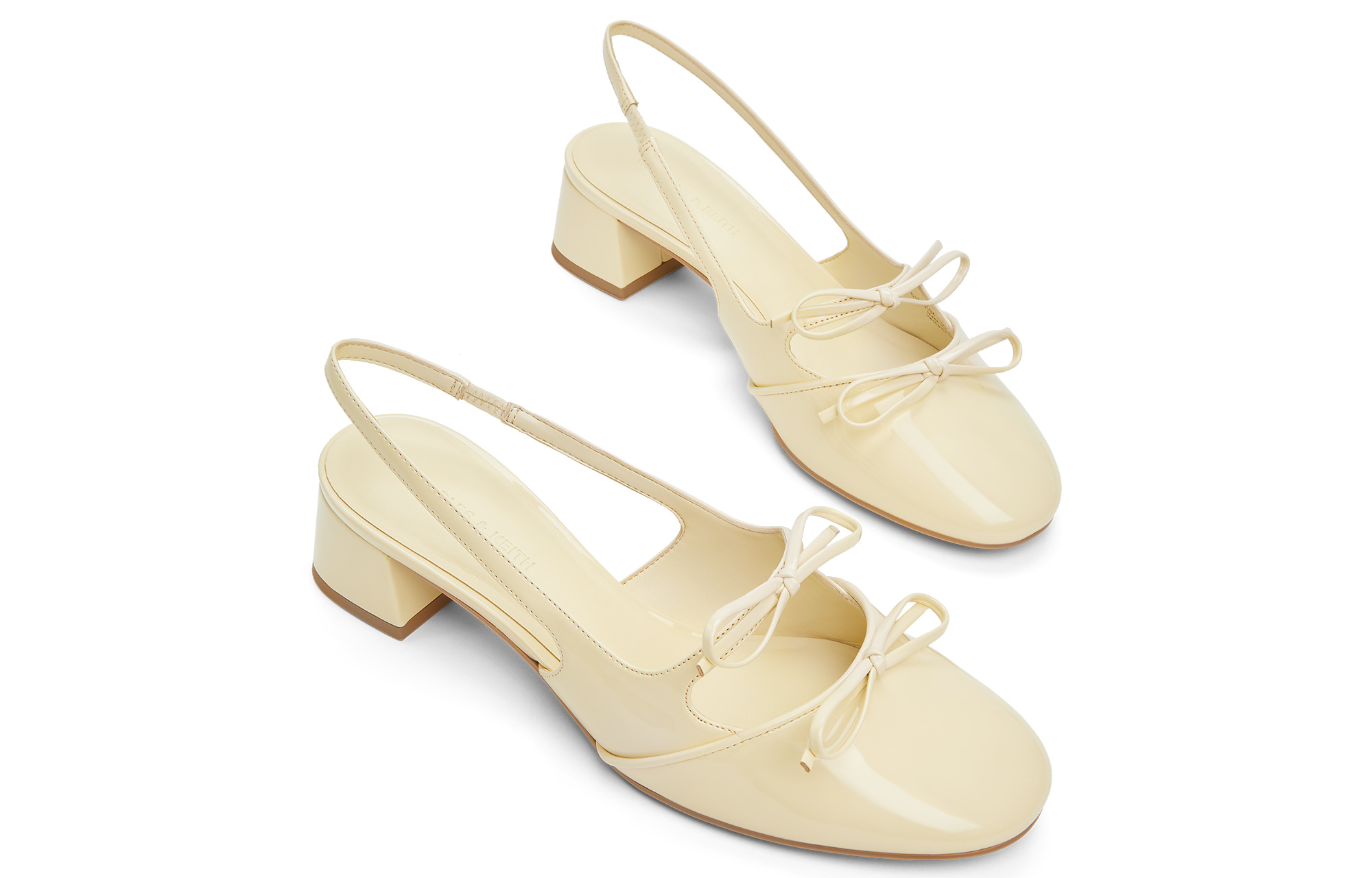 CHARLES&KEITH Charles & Keith Bowknot New Chinese Style Outerwear Breathable Shoes Pu One Strap Sandals 4.1cm Women's