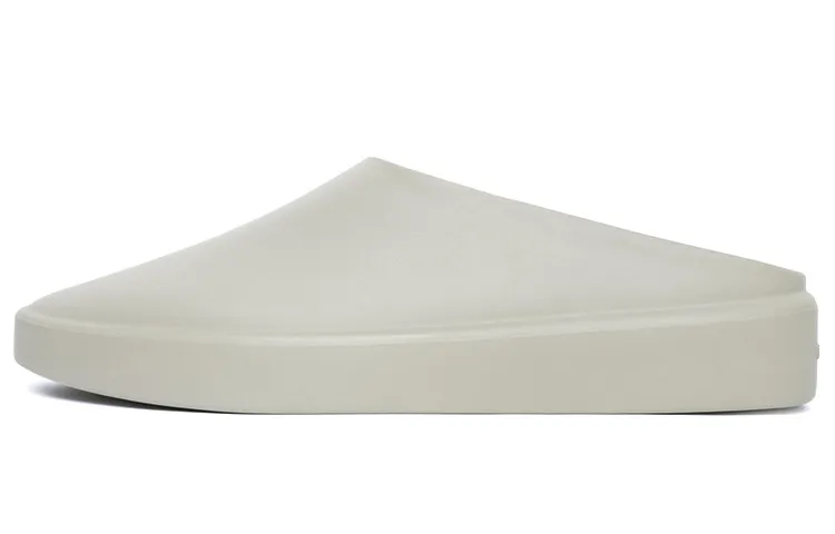 Fear Of God Rubber Sole Slip Resistant Closed Toe Slippers Unisex Light Gray