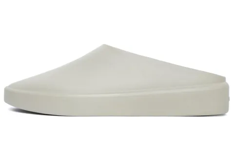 Fear Of God Rubber Sole Slip Resistant Closed Toe Slippers Unisex Light Gray