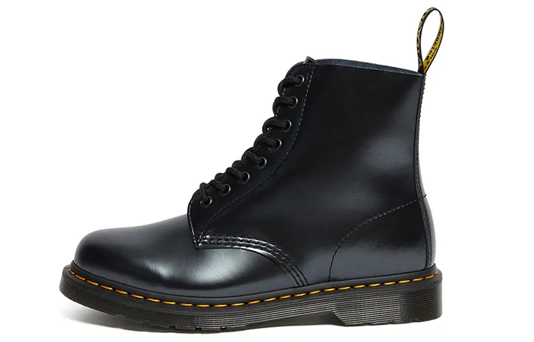 Dr. Martens 1460 Pascal Chroma 8 Combat Boots Couple Style Silver Black