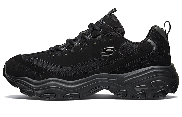Skechers Skechers D'LITES 1.0 Panda Shoes Thick-soled Black Warrior Sports Commuting Versatile Retro Campus Wear Trend Shock Absorbing Breathable Increased Low-top Life Casual Shoes Men's Black