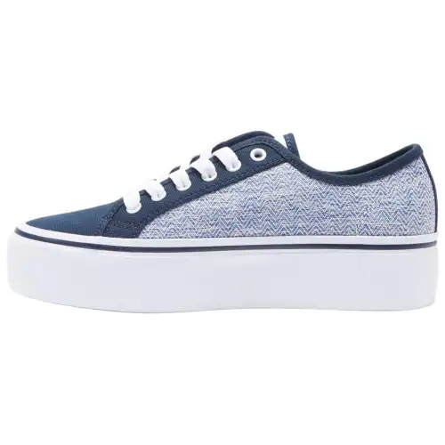 DC Shoes Manual Suede Low top Skateboard Shoes Women's White Blue