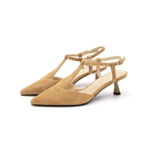 Marie Claire Sheepskin Slim Heel High Heels Women's