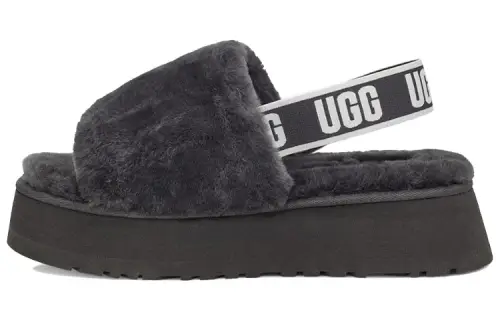 UGG Disco Slide Thick Sole Gray Slippers Women's