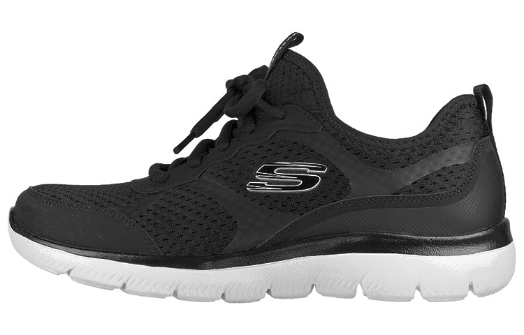 Skechers Summits Free Classics Textile, Mesh Low top Casual Shoes Women's Black