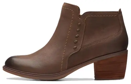 Clarks Leather Ankle Boots 5.5cm Women's Dark Umber