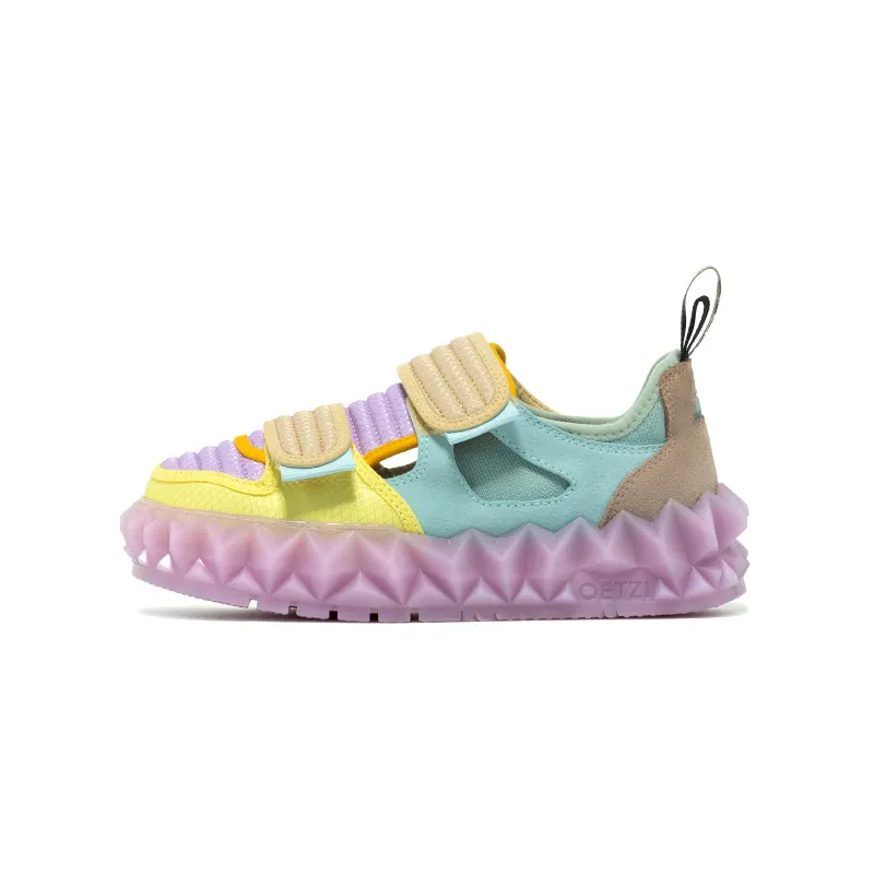 OETZI Skateboard Shoes Women's Low Top Yellow & Blue