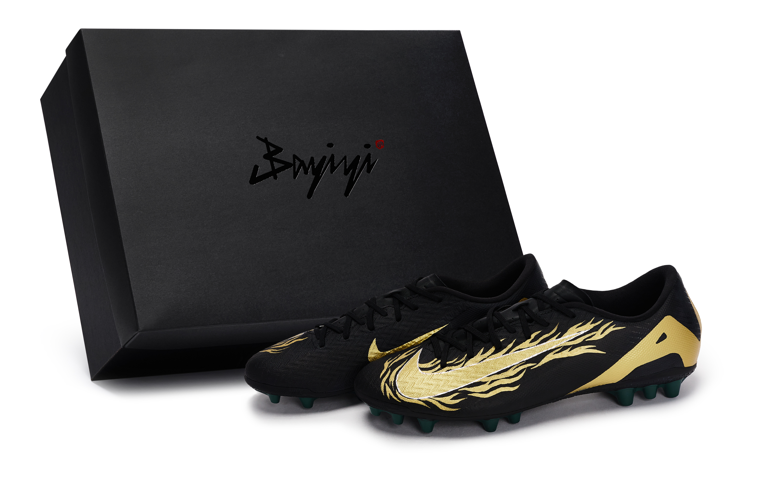 Nike Mercurial Vapor 16 Abrasion Resistant Abrasion Resistant Soccer Shoes Unisex Black Gold