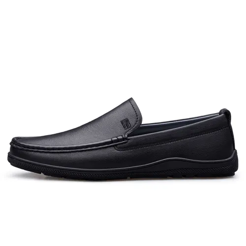 Mulinsen first layer cowhide slip-on business leather shoes fashion trend classic soft sole soft leather casual shoes men's style