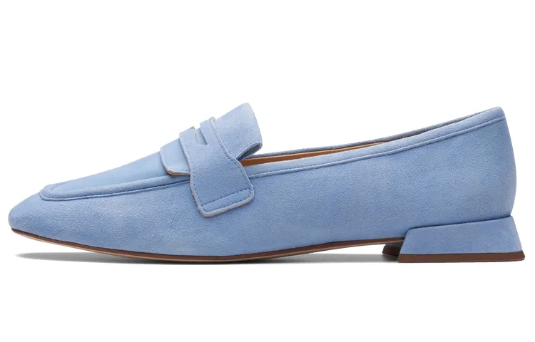 Clarks Light Dance Collection Sheepskin Casual Shoes Women's Denim Blue