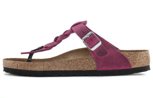 Birkenstock Gizeh Braided Antibacterial Flip Flops Women's Pink
