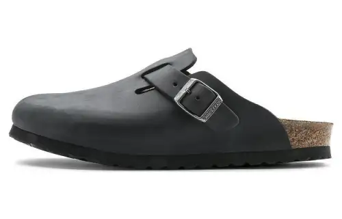 Boston Birkenstock Oiled Leather 'Black'