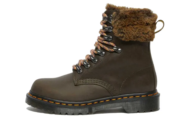Dr. Martens 1460 Combat Boots Grey/Green Women's