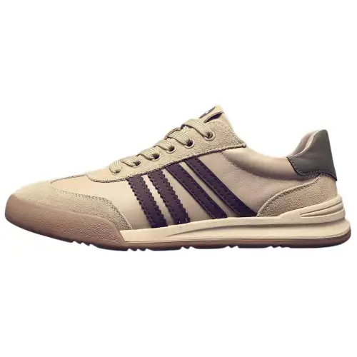 JANE HARLOW Cow Split Leather Low top Skateboard Shoes Men's Beige