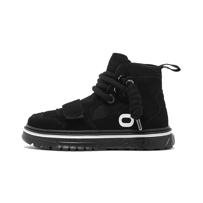 OETZI Skateboard Shoes Unisex High Top Black